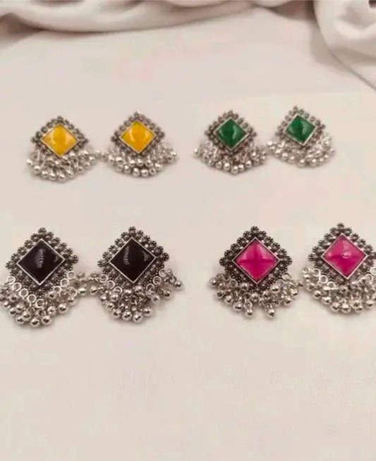 Combo of 4 Pair Traditional Multicolor Earring Set for Women/Girls